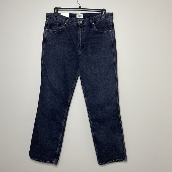 Citizens Of Humanity Denim - Citizens of Humanity Daphne High Rise Straight Stovepipe Leg‎ Jeans Sz 31 Black